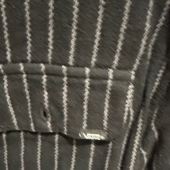 Vans Men's Black Pinstripe Shirt flanel - Picture 2 of 7